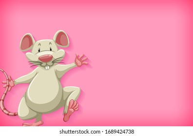 Background template with plain color and white mouse illustration