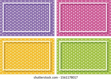 Background template with polka dot design illustration