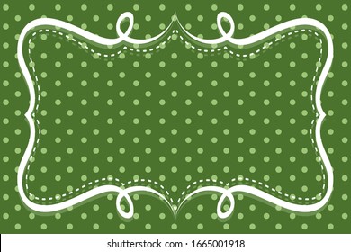 Hintergrundvorlage mit Polka-Punkt auf grüner Illustration