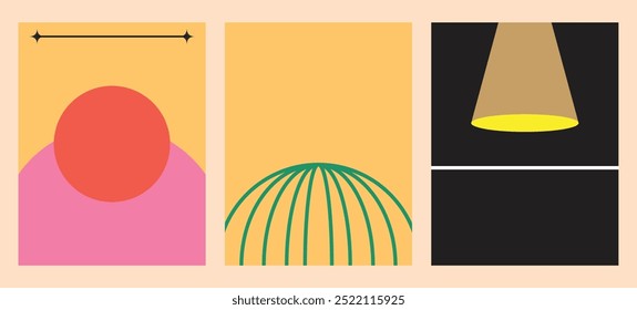 Background template retro brutalism minimalist