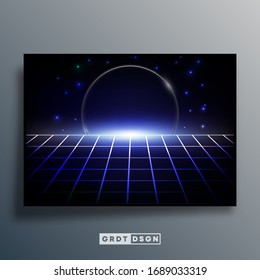 Background template with retro design space for screen wallpaper, flyer, poster, brochure cover, typography or other printing products. Vector illustration.