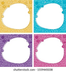 Background template with round frame illustration