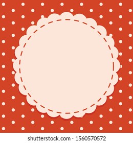 Background template with round frame illustration