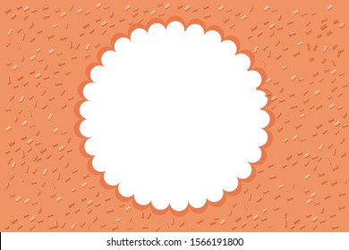 Background template with round frame illustration