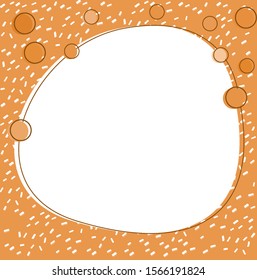 Background template with round frame illustration
