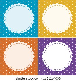 Background template with round frame illustration