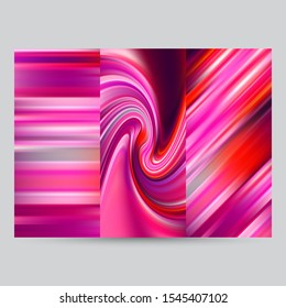 Background template set. Acrylic color paint flow. Colorful waves.