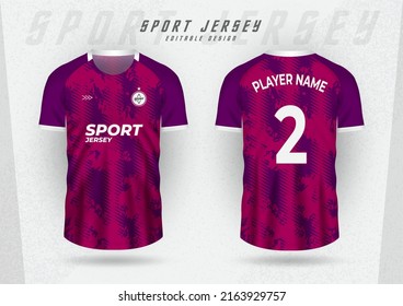 Background template for sports jersey, racing jersey, game jersey, running shirt, purple grunge pattern.