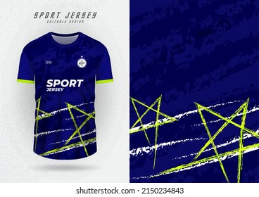 Background template for sports jerseys, jerseys, running jerseys, blue and star patterns.