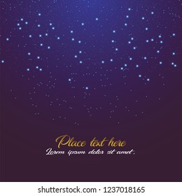 Background template with star in dark blue