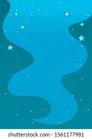Background template with stars in blue illustration
