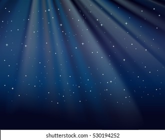 Background template with stars in sky illustration