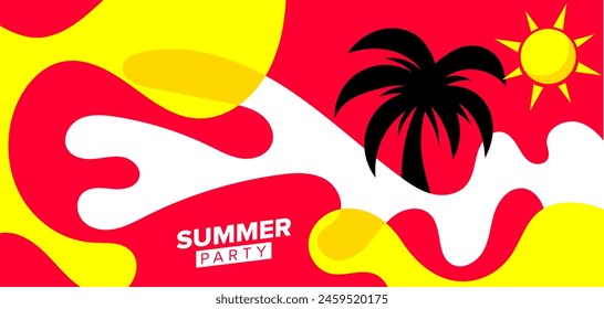 background template of summer party collection