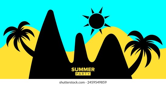 background template of summer party collection design