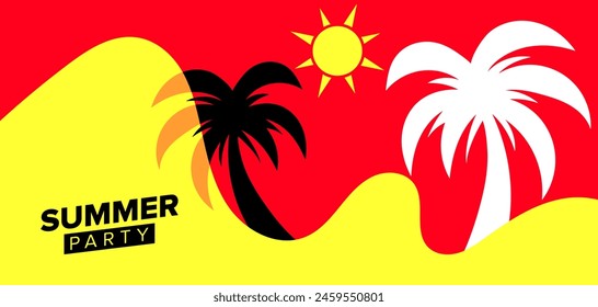 background template for summer party collection