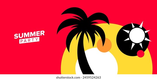 background template of summer party collections