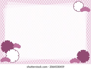 Background template using Japanese pattern Yahagi, Yukiwa and Matsu
