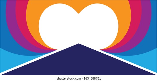 background template Valentine day full colour, design vector, available for edit. 
