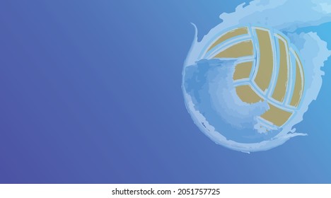 background template with water polo elements.