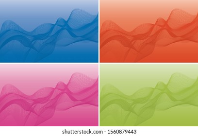 Background template with wavy lines illustration