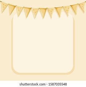 Background template with yellow flags illustration