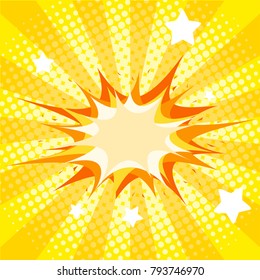 Background template with yellow splash illustration