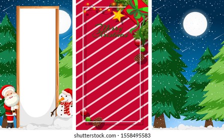 Background templates with christmas theme illustration
