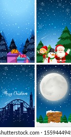 Plantillas de fondo con ilustración de tema de navidad