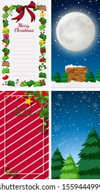 Background templates with christmas theme illustration