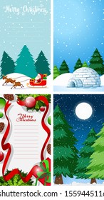 Background templates with christmas theme illustration