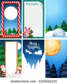 Background templates with christmas theme illustration