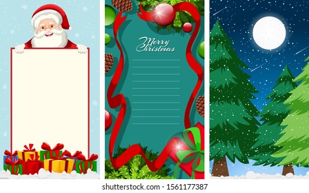 Background templates with christmas theme illustration