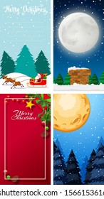 Background templates with christmas theme illustration