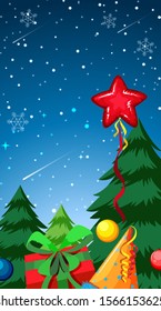 Background templates with christmas theme illustration