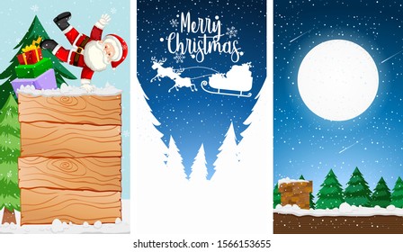 Plantillas de fondo con ilustración de tema de navidad