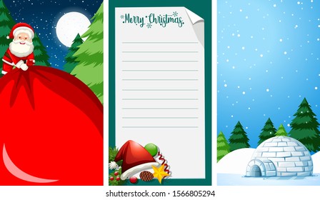 Background templates with christmas theme illustration