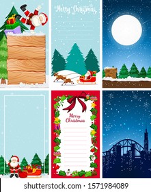 Plantillas de fondo con ilustración de tema de navidad