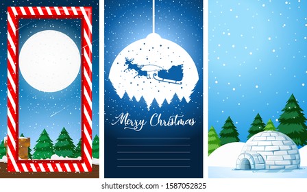 Background templates with christmas theme illustration