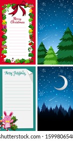 Background templates with christmas theme illustration