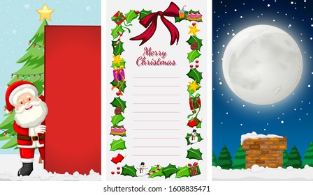Background templates with christmas theme illustration