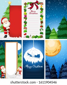 Background templates with christmas theme illustration