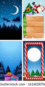 Plantillas de fondo con ilustración de tema de navidad
