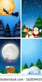 Background templates with christmas theme illustration