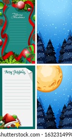 Background templates with christmas theme illustration