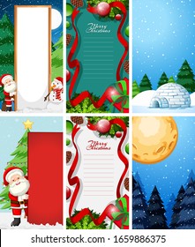 Background templates with christmas theme illustration