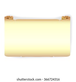 Background templates in the form of an ancient papyrus scroll, old paper. Horizontal banner.