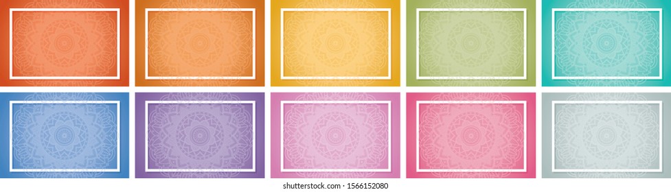 Background templates with mandala patterns illustration
