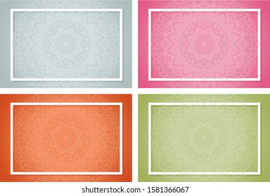 Background templates with mandala patterns illustration
