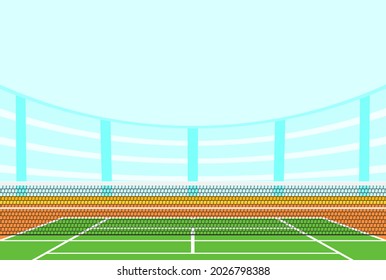 Background of tennis court. FLat vector illustration