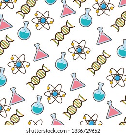 background test tubes and atom